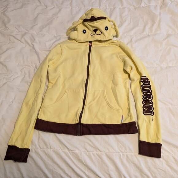 Hello Kitty Hoodsbee Convertible Plush Toy Hoodie Jacket Size L Pompompurin HTF! - Picture 1 of 9